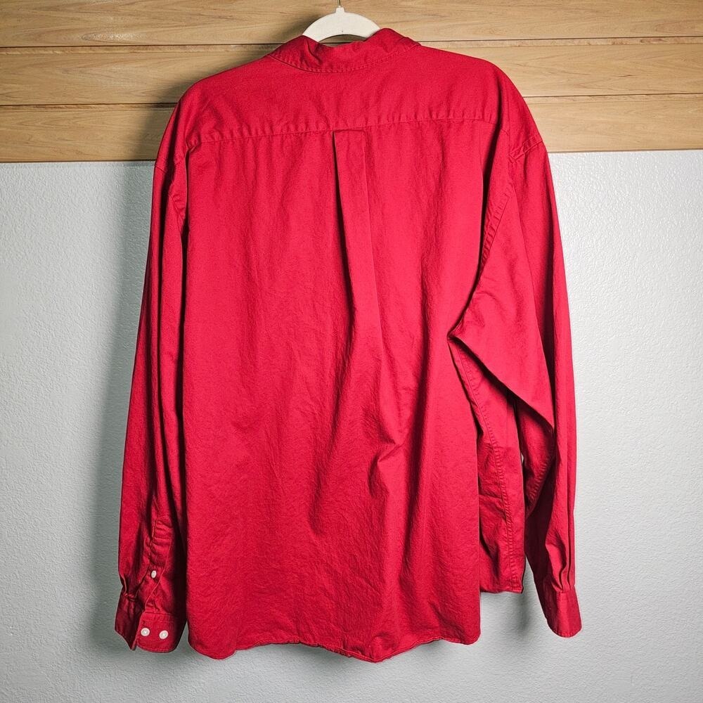 Eddie Bauer Men's Red Button Down Shirt XXL 100% Cotton - Picture 4 of 10